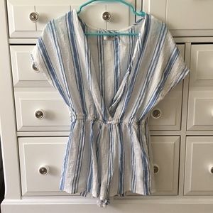 Blue & White Romper